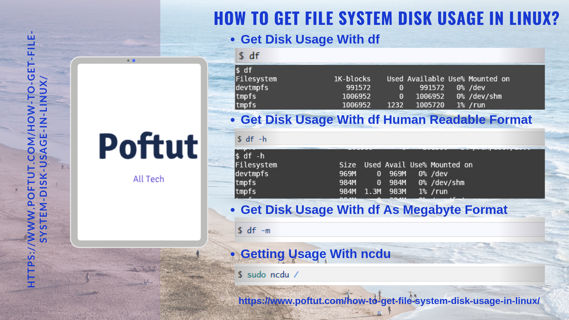 How To Get File System Disk Usage In Linux? Infografic