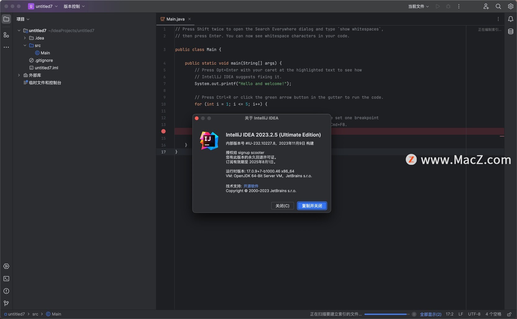 IntelliJ IDEA 2023.2.5汉化