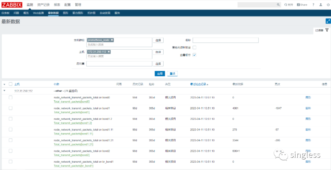 zabbix整合prometheus的数据