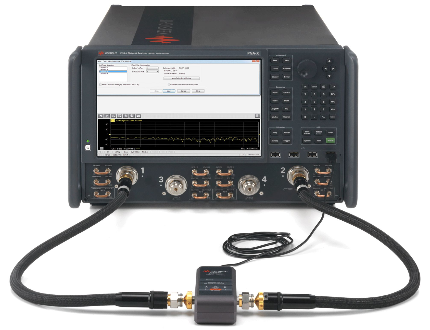 N4694D 电子校准件（ECal），67 GHz，1.85 mm，2 端口