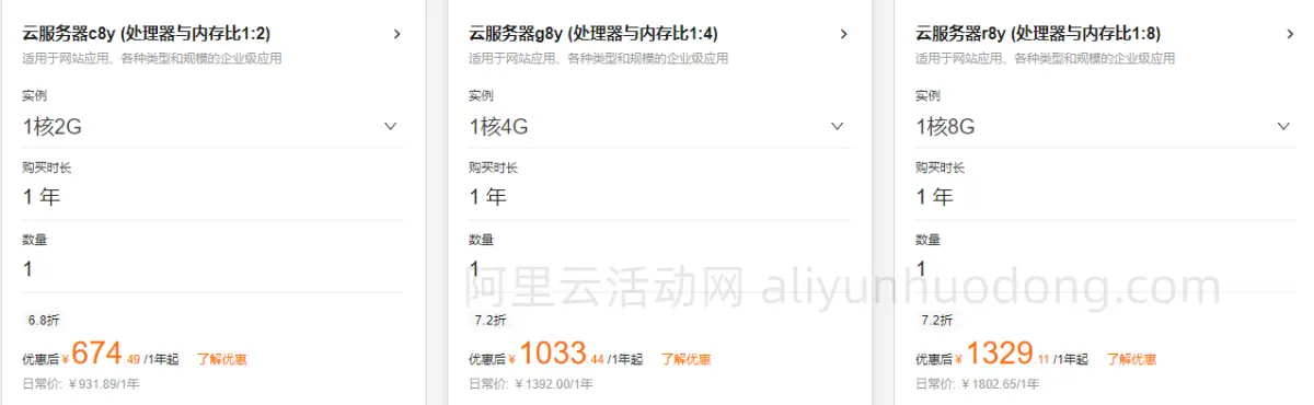 阿里云倚天云服务器计算型c8y、通用型g8y、内存型r8y实例性能介绍及活动价格参考