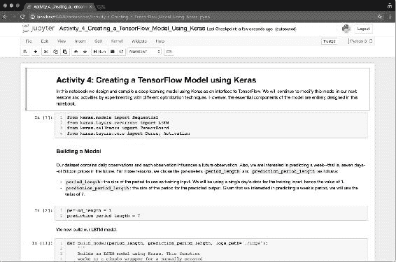 Activity 4 – Creating a TensorFlow Model Using Keras