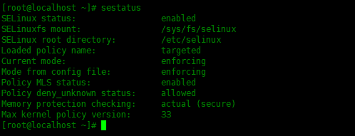 使用sestatus命令来查看SELinux的当前状态使用sestatus命令来查看SELinux的当前状态