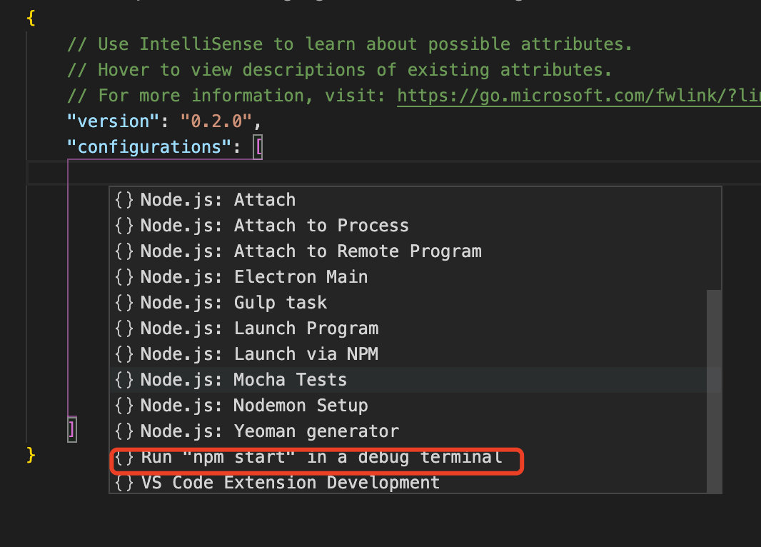 Nodejs Launch Json Example