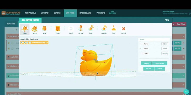 3DprinterOS 3D printer cloud management software