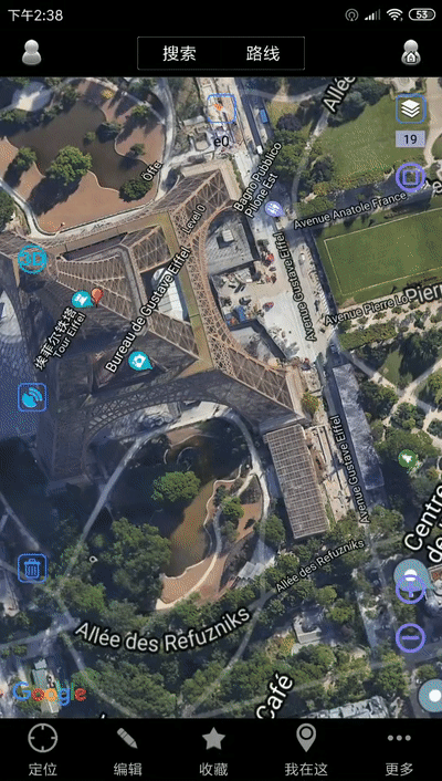 凯立德3d实景地图教你用手机卫星地图可以3d实景看老家屋顶非常的清晰