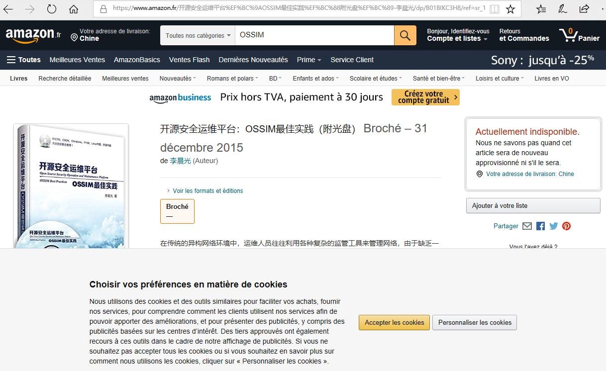 本人独著多部计算机畅销书,经由亚马逊（Amazon）出口至英、美、德、法、荷、加、澳等国图书市场