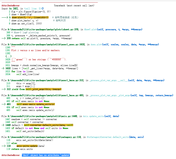 求助：使用python metpy 出错：‘Unit‘ object has no attribute ‘update‘_type