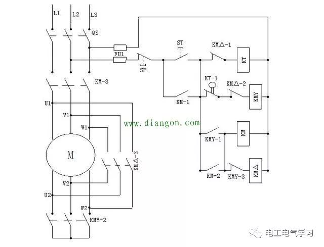 11kw星三角啟動延時幾秒電動機星三角形換接啟動控制電路講解