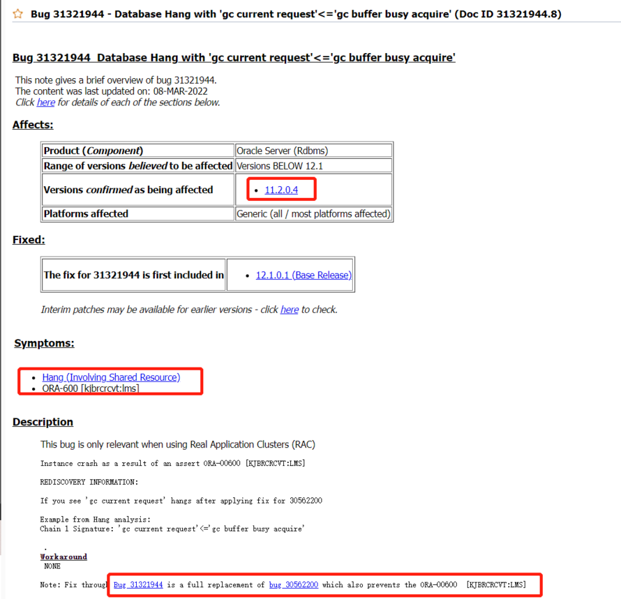 Oracle 11g ORA600 [kjbrcrcvtlms] 问题处理_ora600补丁CSDN博客