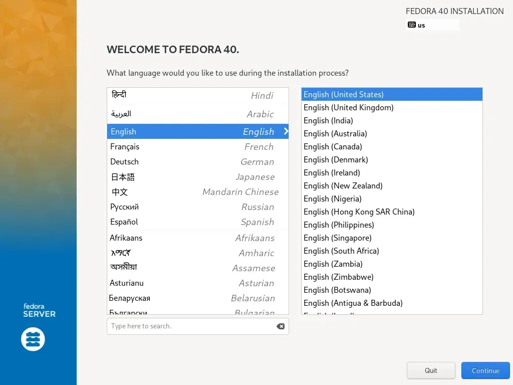 Fedora 40 语言