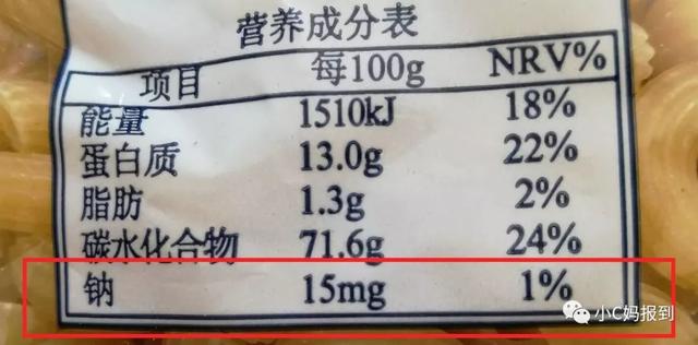 那麼專門的兒童麵條是怎樣的呢?這是女兒吃的蝴蝶面,鈉含量是0mg.