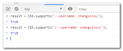 CSS.supports detects CSS variables