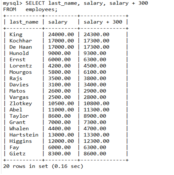 基本查询——SQL语句