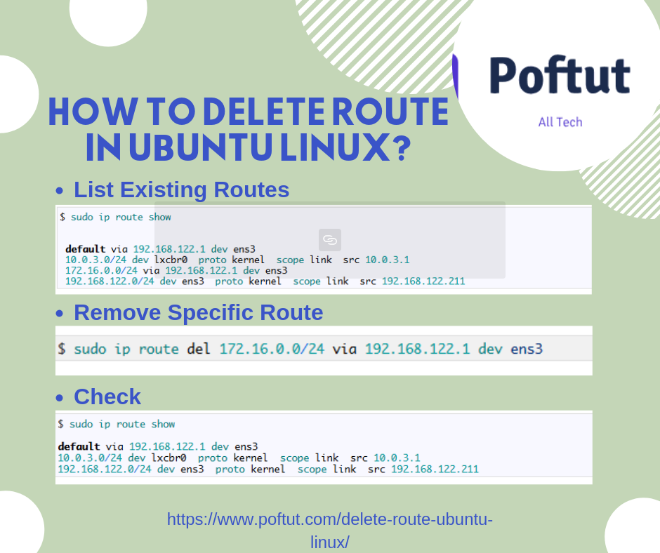    How To Delete Route In Ubuntu Linux? Infografic