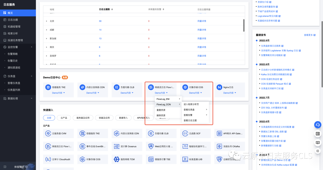 【CLS数据淘金第四期】网络流日志-云联网日志分析