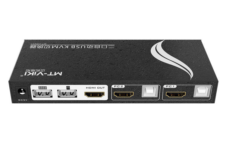 4K工业级高清2进1出HDMI自动USB KVM多电脑切换器（MT-HK201）
