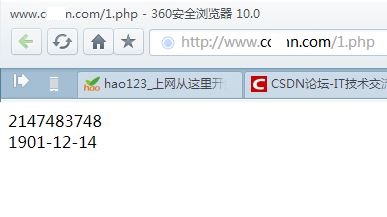 php date()函数不支持处理大于2147483648的数字?「建议收藏」