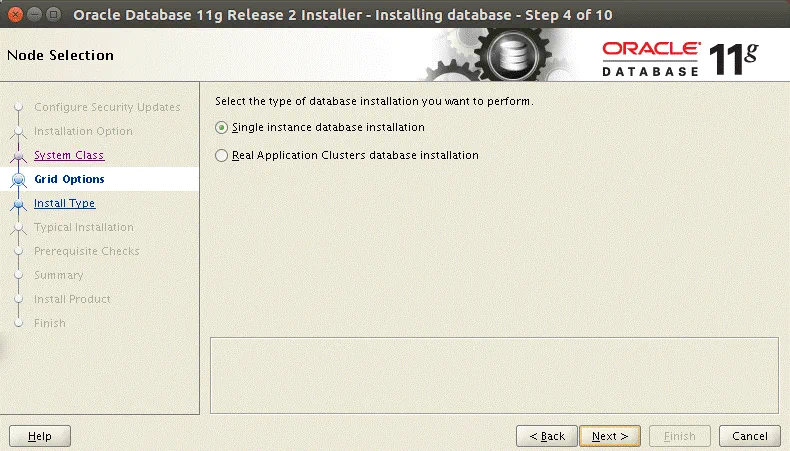 Installing Oracle database on Ubuntu – single instance database installation