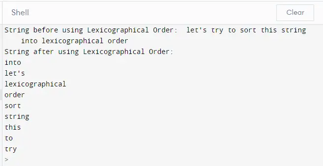 Python 使用字符串而不是列表来应用字典顺序