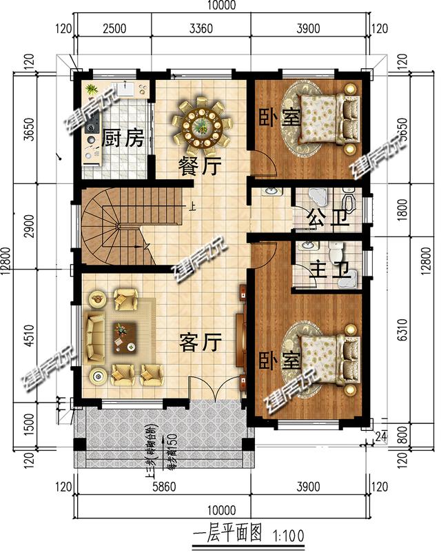 8米,佔地面積116平方米,建築面積343平方米,建築高度12.