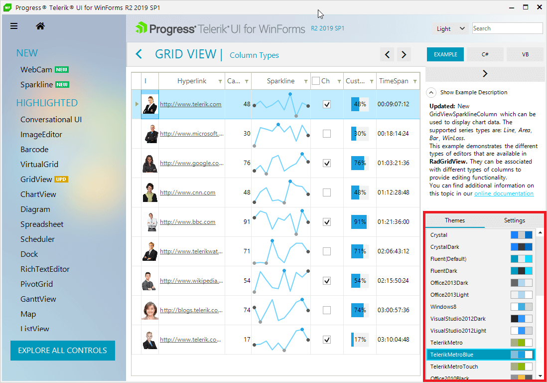 界面控件Telerik UI For WinForm初级教程 - 预览和更改控件外观_visual Style Builder 下载-CSDN博客