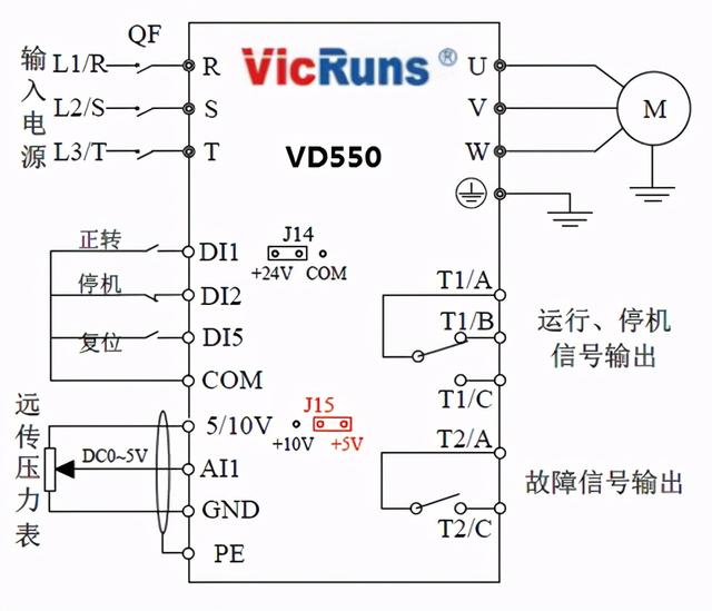 acs310变频器需要跳线吗vd550系列变频器在无负压恒压供水应用调试