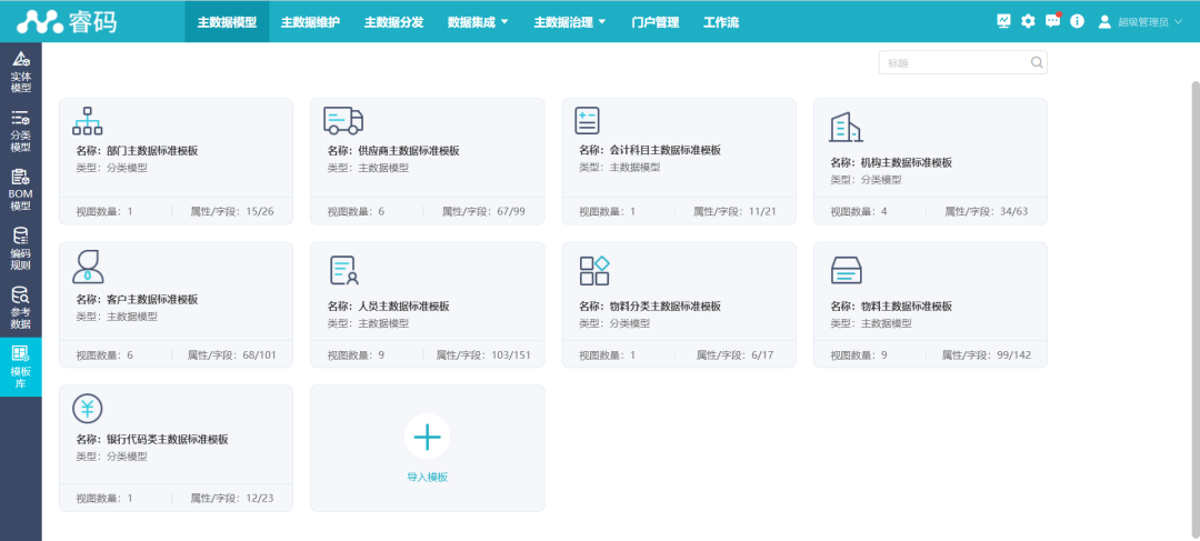 主数据管理平台如何进行模型管理