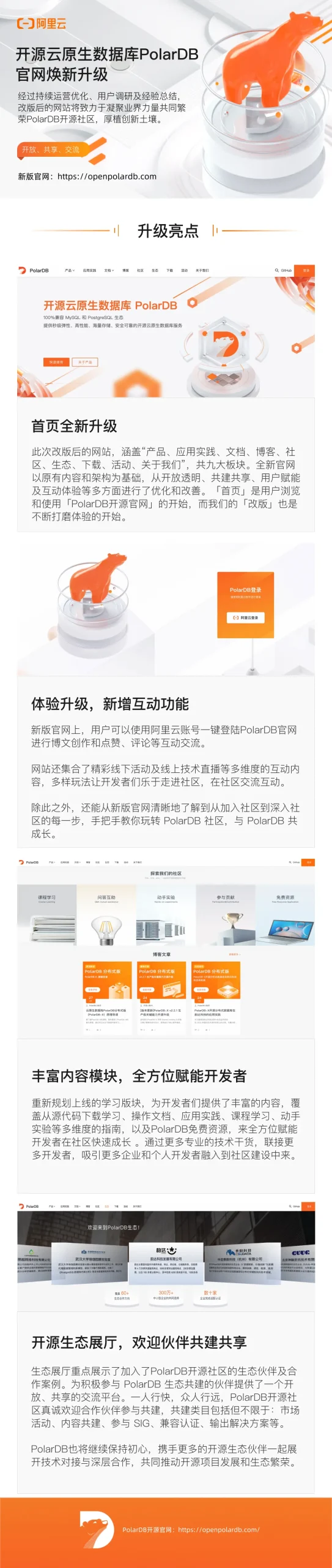 Alibaba Cloud Yaochi PolarDB open source official website is updated and launched Alibaba Cloud Yaochi PolarDB open source official website is updated and launched