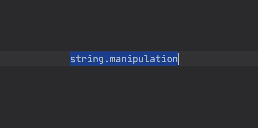 String Manipulation