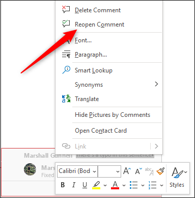Reopen comment