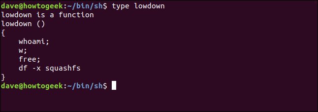 type lowdown in a terminal window