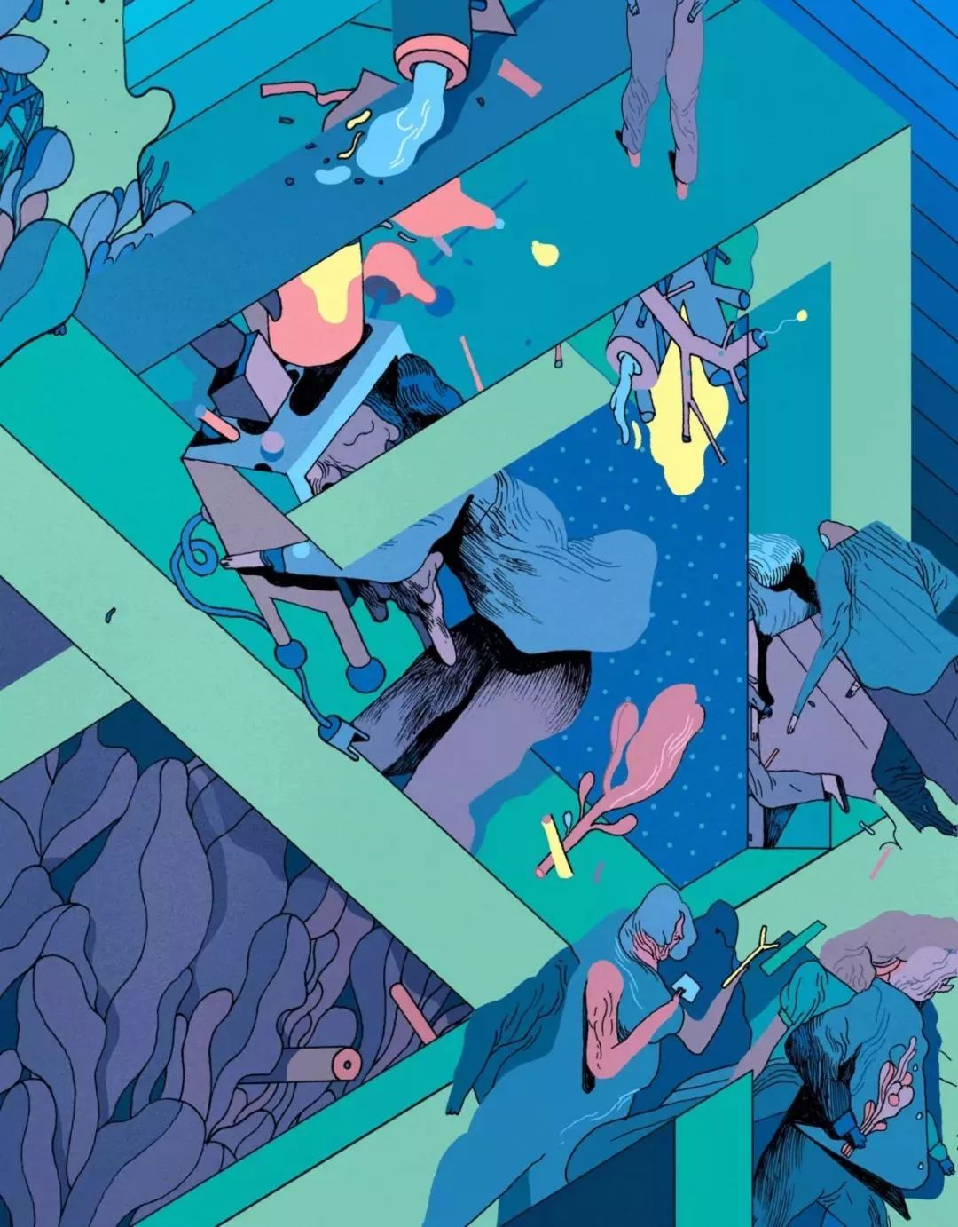 超强的色彩和构图丹麦插画家runefisker作品