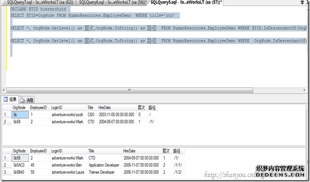 mysql hierarchyid