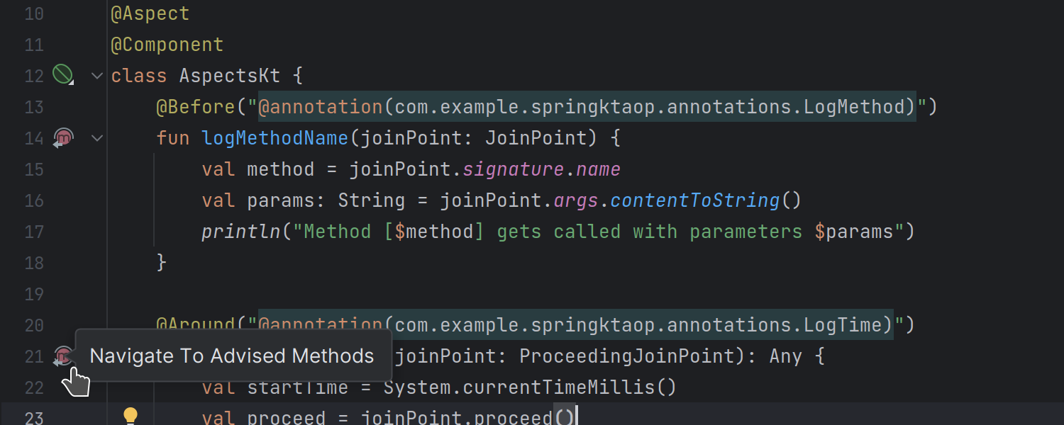 Kotlin での Spring AOP のサポート