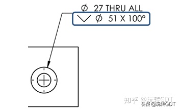 catia孔深度符号标注机械图纸每日一符埋头孔符号