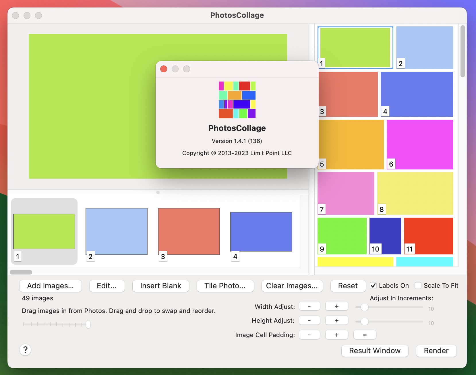 PhotosCollage for Mac v1.4.1 - 照片拼贴工具