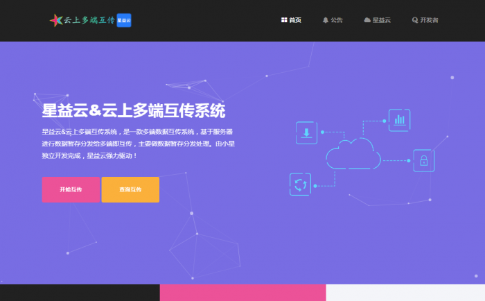 【完全开源免费】最新星益云-云上多端互传系统网站源码
