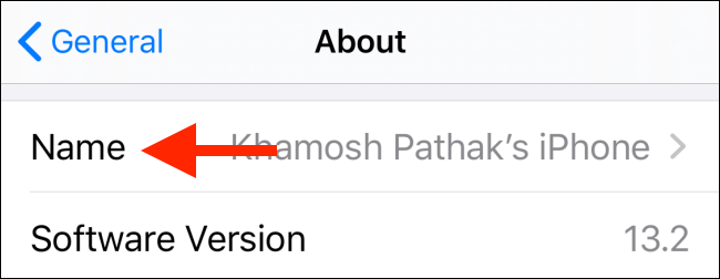 Tap "Name."