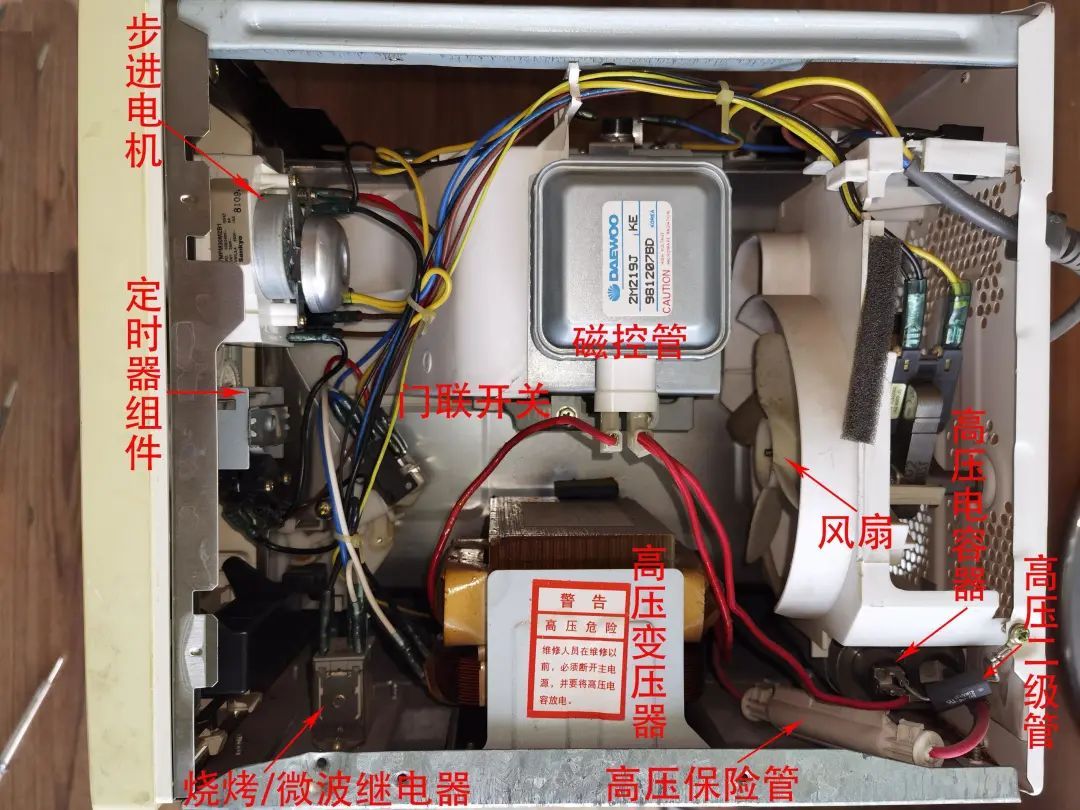 微波炉联动开关结构图图片