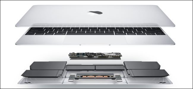 The internals of a MacBook