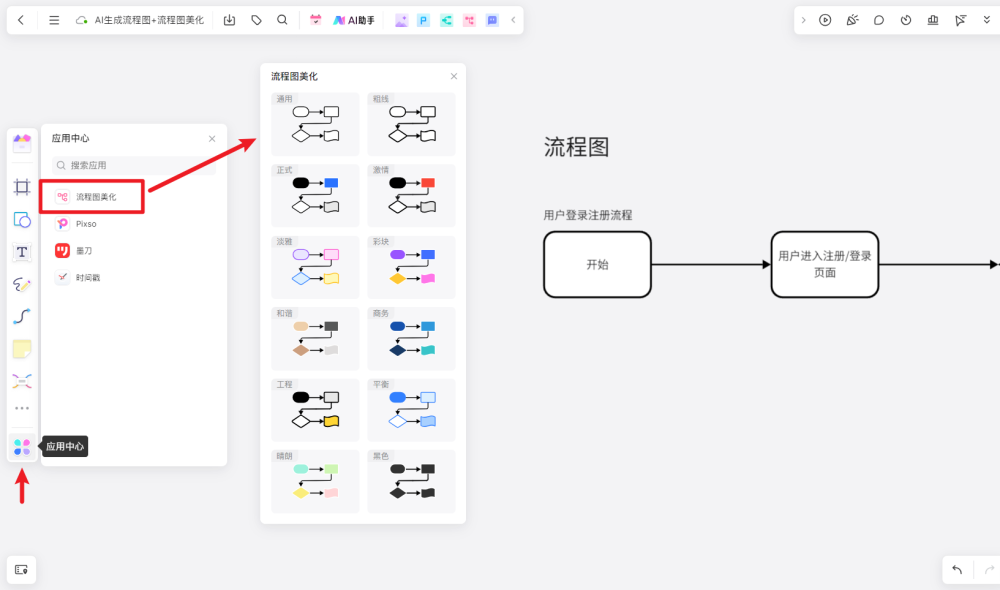 *流程图美化