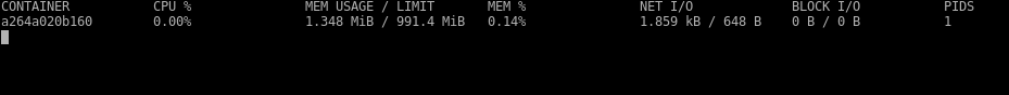 Show Container Resource Usage