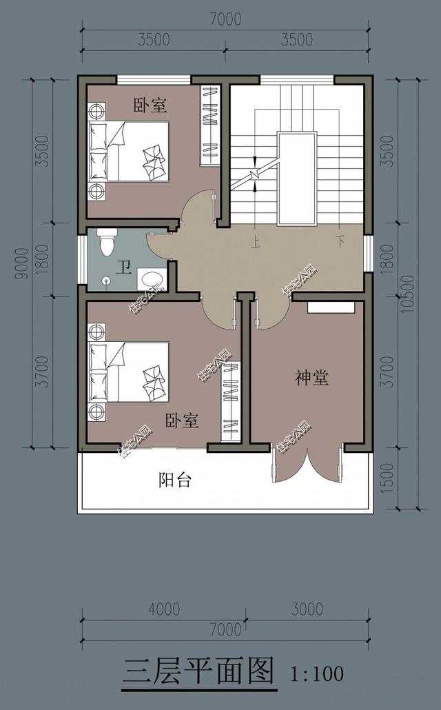 8x10米农村建房图纸图片