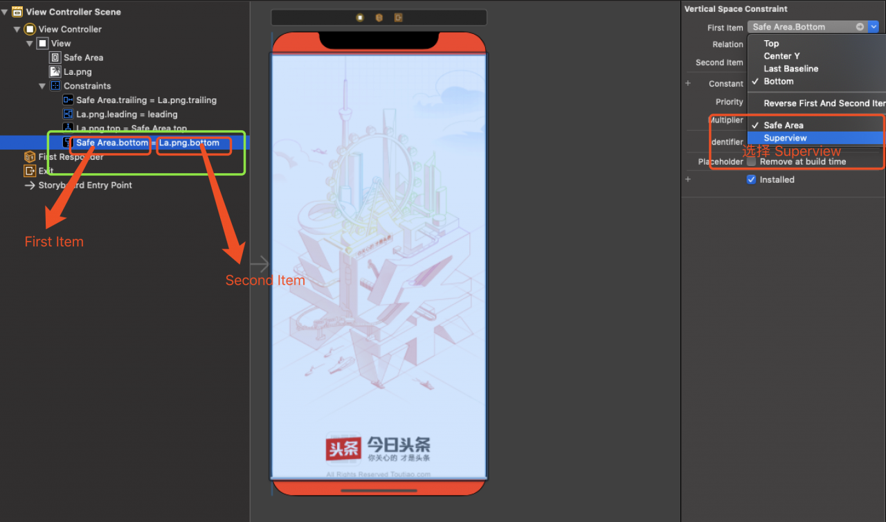 然而,在 iphone x 之后, launchscreen.storyboard添加图片会出现适配