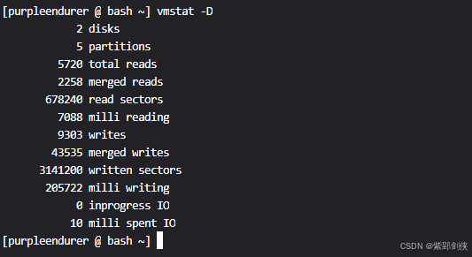 Linux shell编程学习笔记64：vmstat命令 获取进程、内存、虚拟内存、IO、cpu等信息_虚拟内存_06