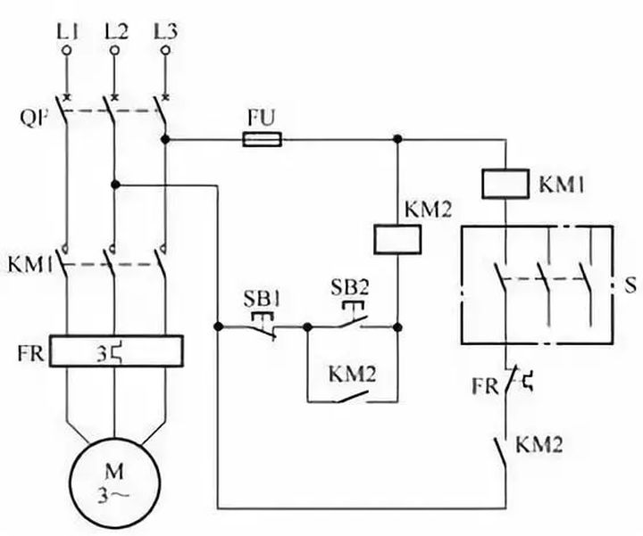 電動葫蘆的電氣控制電路用八擋按鈕操作的行車控制電路