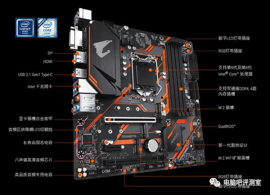 技嘉b365m aorus elite为m-atx的大小尺寸,相比普通的b365m主板,其