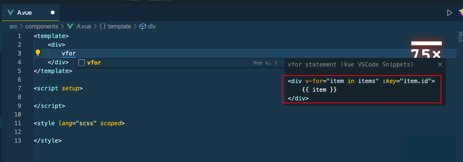 Vue VSCode Snippets