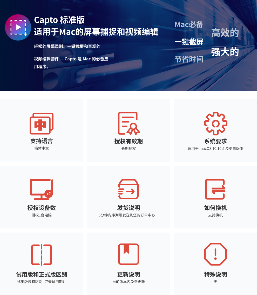 Capto 标准版【简体中文+Mac 】